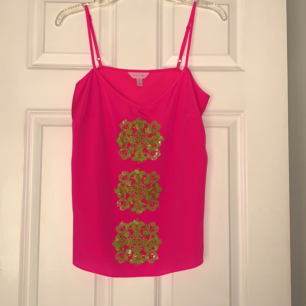 Lilly Pulitzer Pink/Green Sequin Tank